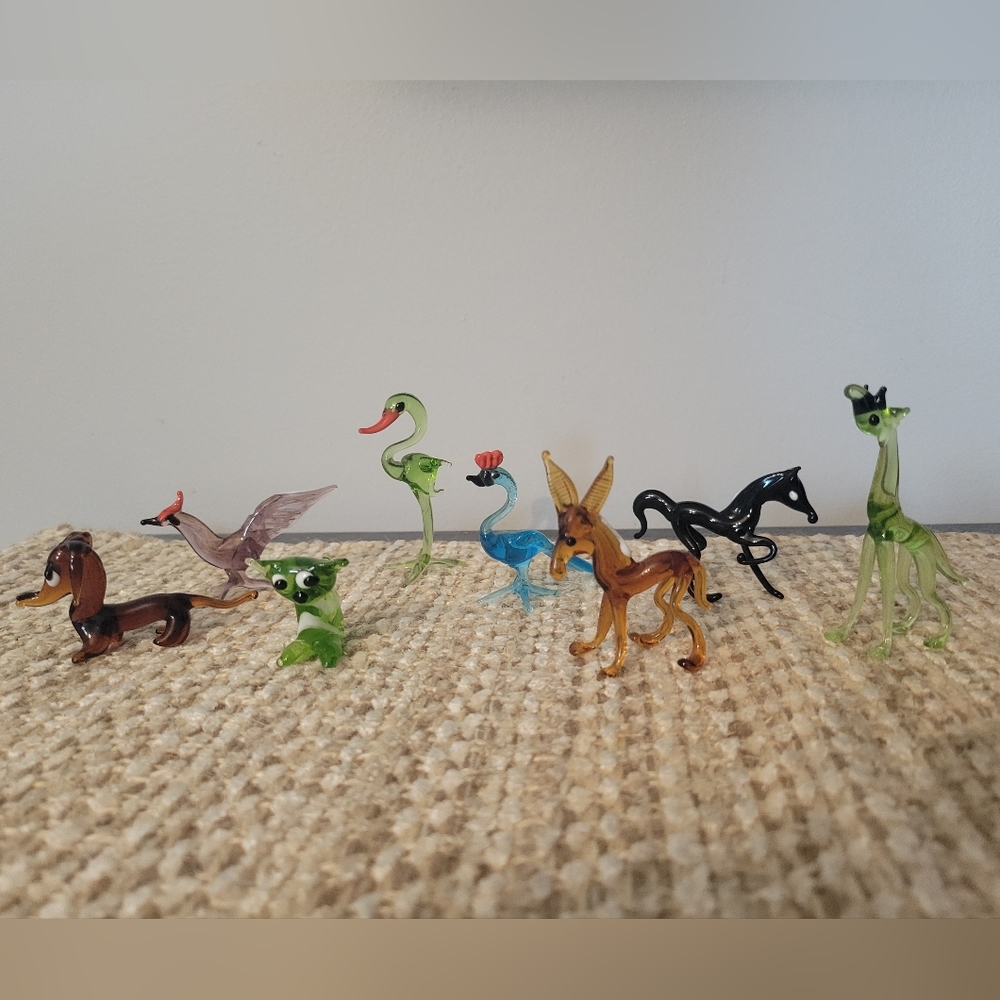 Handmade Glass Animal Figurines